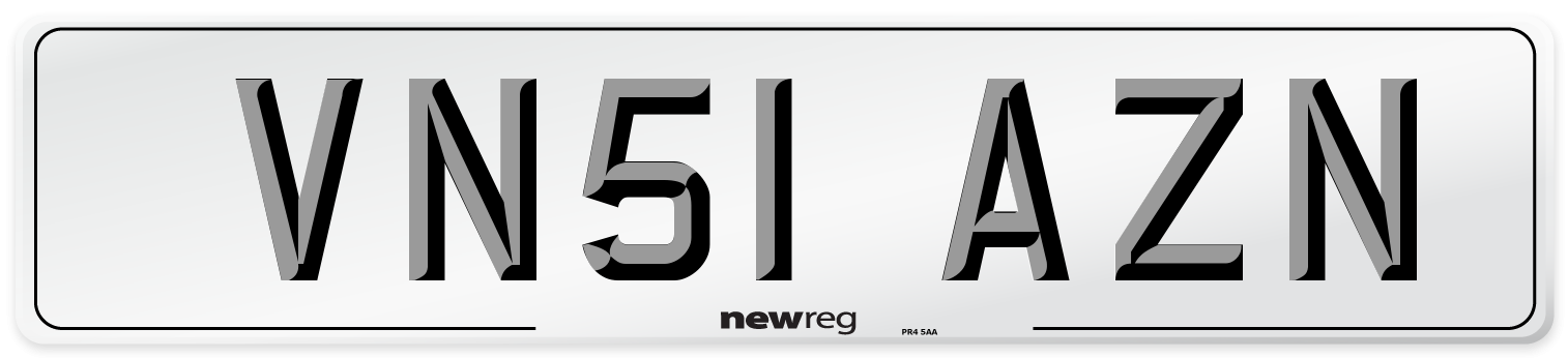 VN51 AZN Number Plate from New Reg